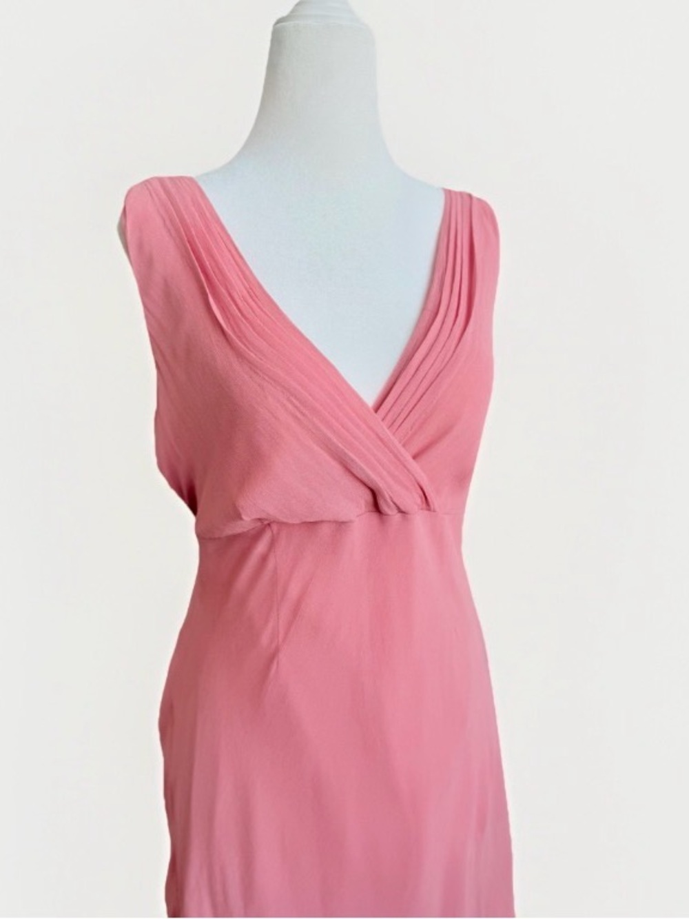 🌷Vintage Pink Chiffon Dress Size L Flowy Romantic Midi Cottagecore🎀